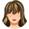 Hair color: highlighted hair