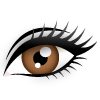 Eye color: brown